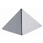 Debuyer Stainless Steel Pyramid Dessert Mold, 3" Base, 2.1" High