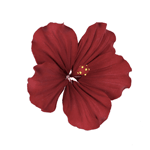 Deep Red Hibiscus Gumpaste Flowers - Set of 3