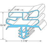 Delfield OEM # 1701289, Magnetic Door Gasket - 24" x 29 15/16"