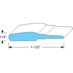 Delfield OEM # 1702190, 1/4" x 1 1/2" Silicone Door Sweep Gasket