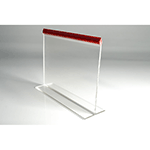 Deli Case Plastic Display Divider Clear with Red Tip, 5" High x 30" Long