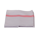 Deren White with Pink Stripe Dish Towel, Pack of 12