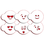 Designer Stencils C983 Emojis Cookie Stencil Set