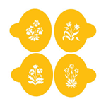 Designer Stencils Decorating Cookie Stencil, Spring Garden Cookies, Each pattern fits within 3.25" circle