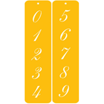 Designer Stencils Decorating Stencil 1.25" Script Numbers
