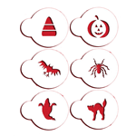Designer Stencils Decorating Stencil Halloween Cupcake/Cookie Tops, Set of 6