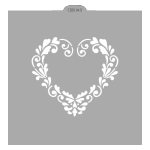 Designer Stencils Delft Heart Cookie Stencil