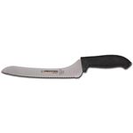 Dexter-Russell Black 9" Serrated Offset Slicer, Sofgrip Handle