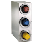 Dispense-Rite CTC-R-3SS Countertop 3-Cup S/S Dispensing Cabinet 