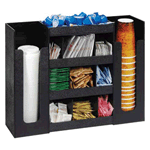 Dispense-Rite DLCO-5BT Cup, Lid and Condiment Organizer - 6 Section