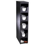 Dispense-Rite TLO-4BT Vertical Lid & Straw Organizer - 4-Section