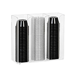 Dispense Rite Portion Cup and Lid Dispenser, 3 Section