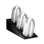 Dispense Rite Three Section Angled Countertop Dome Lid Holder
