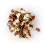 Dobla Milk & White Chocolate Curls, 4 oz.