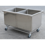 Double NSF Tub 49"W x 30"D x 30"H (Counting Casters)
