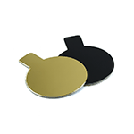 Double Sided Gold & Black Round Mono Board with Tab, 2.75 - Pack of 200