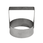 Round Dough Cutter with Handle Heavy Duty Stainless Steel, 4"
