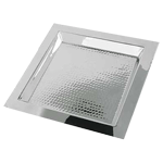 Eastern Tabletop 13" x 13" Square Stainless Steel Hammered Tray