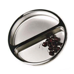 Eastern Tabletop 1510 Stainless Steel Round Divided Food Pan - 8 Quart