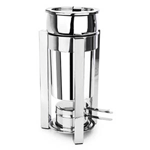 Eastern Tabletop 3101P2 2 Qt. Petite Marmite Sauce Stand P2 Square Style - Stainless Steel