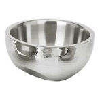 Eastern Tabletop 7210 10" 115 Oz. Insulated Hammered Round Bowl Stainless Steel