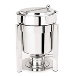 Eastern Tabletop 3107P2 7 Qt. Petite Marmite Sauce Stand P2 Square Style - Stainless Steel