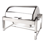 Eastern Tabletop 3144 8 Qt. Squared Chafer Rectangular rolltop chafer w/P2 legs - Stainless Steel