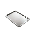 Eastern Tabletop Classic Border 21" x 13" Stainless Steel Rectangular Tray  