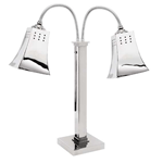 Eastern Tabletop 9672 Double Square Self Standing Lamp Warmer - Stainless Steel