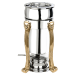 Eastern Tabletop 3101LH/SS 2 Qt. Petite Marmite Sauce Stand with Lift off Lid - Stainless Steel