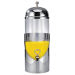 Eastern Tabletop 7801 Stainless Steel Round Beverage Dispenser - 1-1/2 Gal