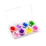 Edible Diamond-Framed Oval Gems, Assorted-Colors, 8 Pieces
