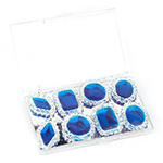 Edible Diamond-Framed Sampler Sapphire Blue Mix Gems, 8 Pieces