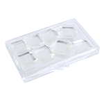 Edible Clear Large Square Jewels, 8 Pieces