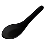 Elite Global Solutions 020-3 Zen 5 3/8" Black Soup Spoon - Case of 6