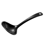 Elite Global Solutions 114 Zen 6 5/8" Black Soup Spoon - Case of 6