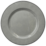 Elite Global Solutions D1025M Mojave Vintage California 10 1/2" Gray Round Crackle Melamine Plate - Case of 6