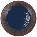 Elite Global Solutions D1098GM Durango 11" Lapis & Chocolate Round Two-Tone Melamine Plate - Case of 6