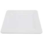 Elite Global Solutions D11SQRR Square Pebble Creek 11" White Square Melamine Plate - Case of 6