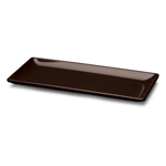 Elite Global Solutions D126RC Squared Aubergine 12" x 5 1/2" Rectangular Melamine Platter - Case of 6
