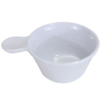 Elite Global Solutions D42RR Pebble Creek White 10 oz. Handled Bowl - Case of 6