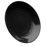 Elite Global Solutions D638RR Pebble Creek Black 6 3/8" Round Plate - Case of 6