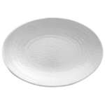 Elite Global Solutions D812RR Pebble Creek White 12 3/4" x 8 3/4" Oval Platter - Case of 6