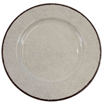 Elite Global Solutions D850M Mojave Vintage California 8 1/2" Vanilla Round Crackle Melamine Plate - Case of 6