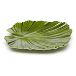 Elite Global Solutions D873PL Tropicana Design Green 8" x 7 3/4" Palm Leaf Melamine Plate - Case of 6