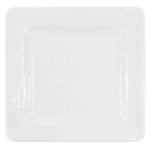 Elite Global Solutions D9SQRR Square Pebble Creek 9" White Square Melamine Plate - Case of 6
