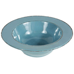 Elite Global Solutions DB6T Trestles Vintage California 10 oz. Cameo Blue Round Double-Line Bowl - Case of 6