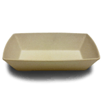 Elite Global Solutions ECO862 Greenovations 38 oz. Rattan-Colored Rectangular Bowl - Case of 6