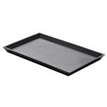 Elite Global Solutions JW5216 Zen 15 3/4" x 10 1/4" Black Rectangular Tray - Case of 6