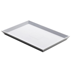 Elite Global Solutions JW5216 Zen 15 3/4" x 10 1/4" White Rectangular Tray - Case of 6